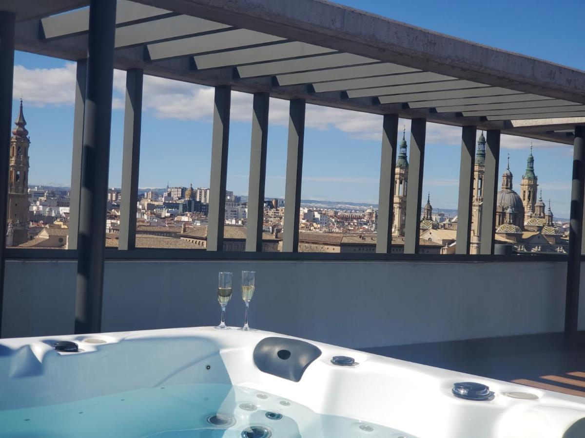 Atico Mejores Vistas Al Pilar Jacuzzi Y Garaje Zaragoza Exterior photo